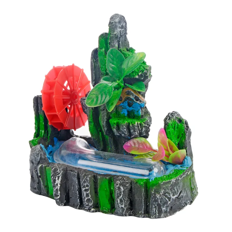 Aquarium Ornament Mountain View Aquarium Rockery Hiding Cave Tree Fish