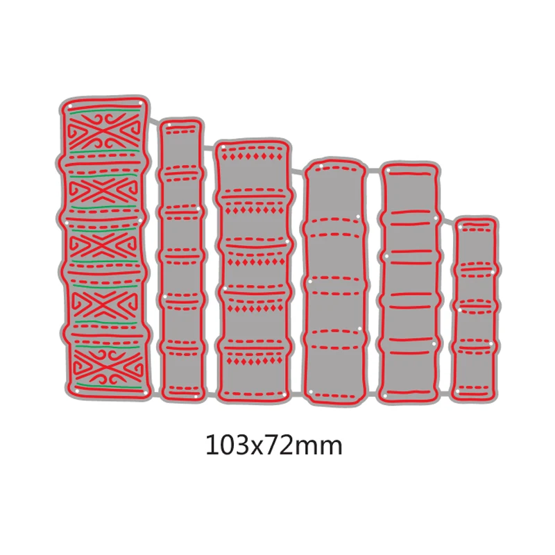

6pcs Rectangle Leather Metal Cutting Dies Stencil for DIY Scrapbooking Photo Album Embossing Paper Cards Crafts Diecuts New 2018