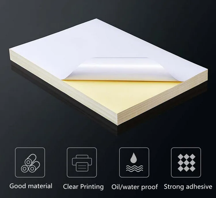 Sticker Self Adhesive Sheet A4 Size Mat Finish 20 Sheets, 44 OFF