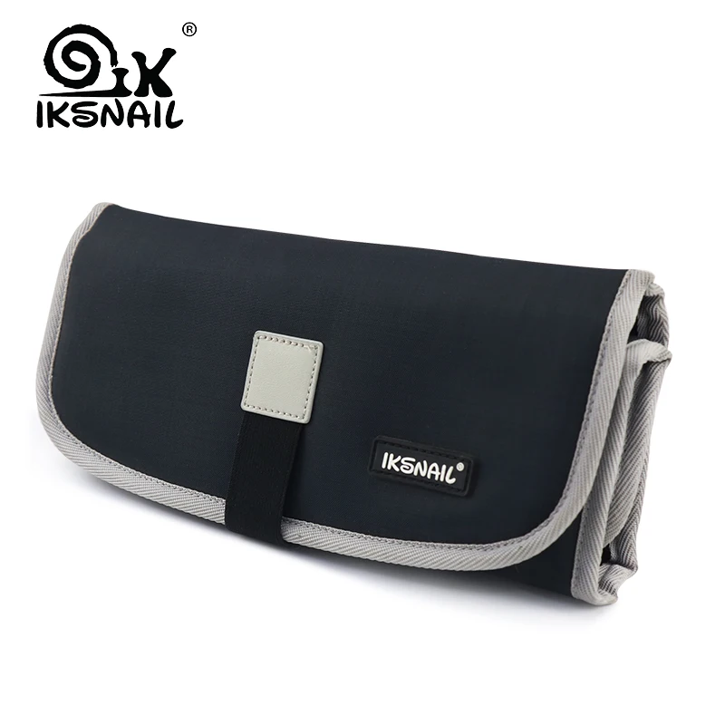  IKSNAIL Travel Digital Storage Roll-up Bag Portable Digital USB Cable Charger Earphone Cosmetic Pou