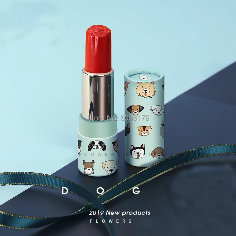 

12.1mm Cute Adoroable Empty Kraft Paper Packing Lipstick Tube Cosmetic Lip Balm Refillable Container Makeup Blusher ConcealerBox