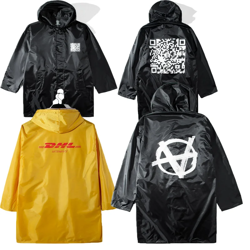 19SS Vete для мужчин ts DHL куртки 1:1 негабаритных плащ верхняя одежда пальто водонепроницаемый ветровка уличная DHL куртка для мужчин и женщин