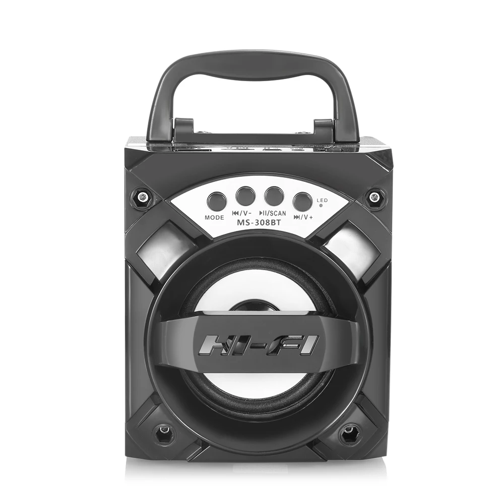 MS 308BT портативный Bluetooth беспроводной стерео динамик HiFi музыка громкий W