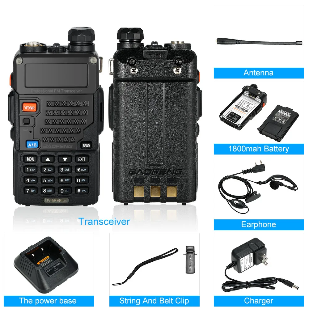 2 шт./лот UV-5RE Plus Talkie Walkie BaoFeng 128CH двухдиапазонный VHF 136-174MHz& UHF 400-520MHz Talkie Walkie transiver двухстороннее радио