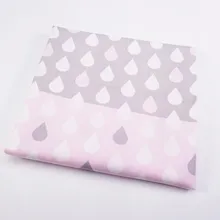 50x40 см DIY саржа из хлопка с принтом капля дождя Лоскутная Ткань для DIY шитья стеганые жировые четвертья материал для ребенка и ребенка