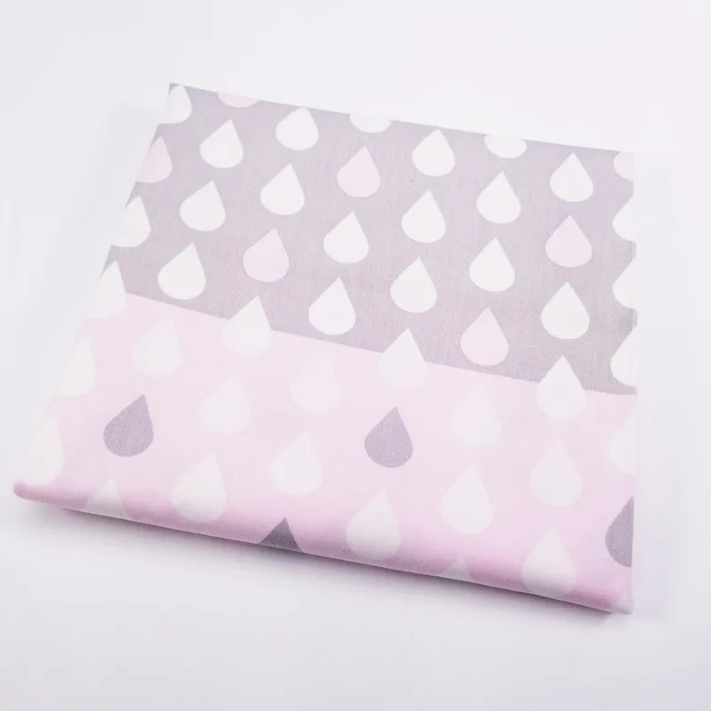 

50x40cm DIY Twill Cotton Fabric Printed Raindrop Patchwork Cloth for DIY Sewing Quilting Fat Quarters Material For Baby&Child