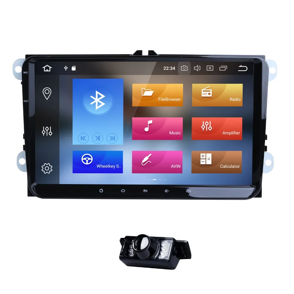 

New! 9" Android 8.0 Car GPS Navigation for VW Volkswagen SKODA GOLF 5 Golf 6 POLO PASSAT B5 B6 JETTA TIGUAN BT RDS Free Camera