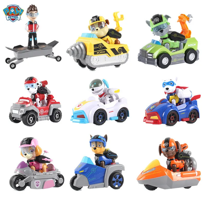

Paw patrol dog Ryder Skye Promote Sliding Anime Toys Figurine Plastic Toy Action Figure model patrulla canina toys for children