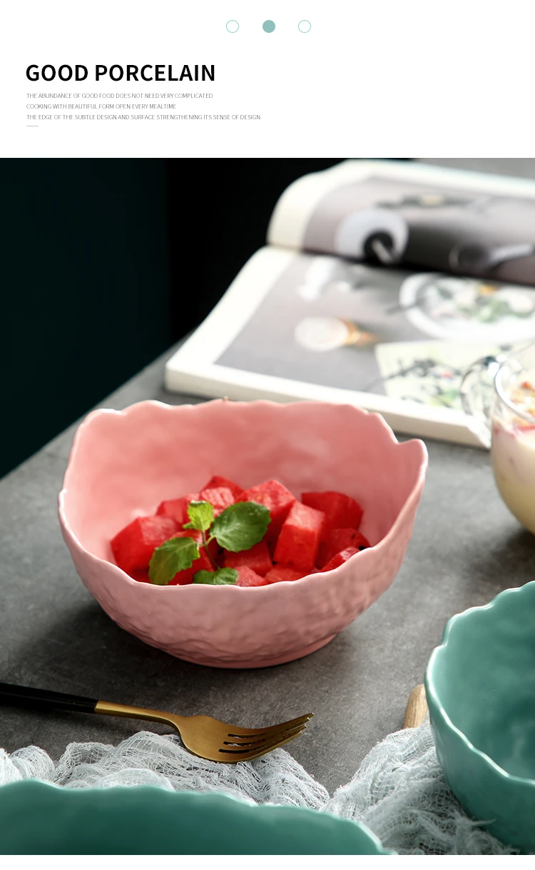 Креативная фруктовая Салатница, размер, Скандинавская домашняя керамическая миска, Овощная миска для десерта, посуда