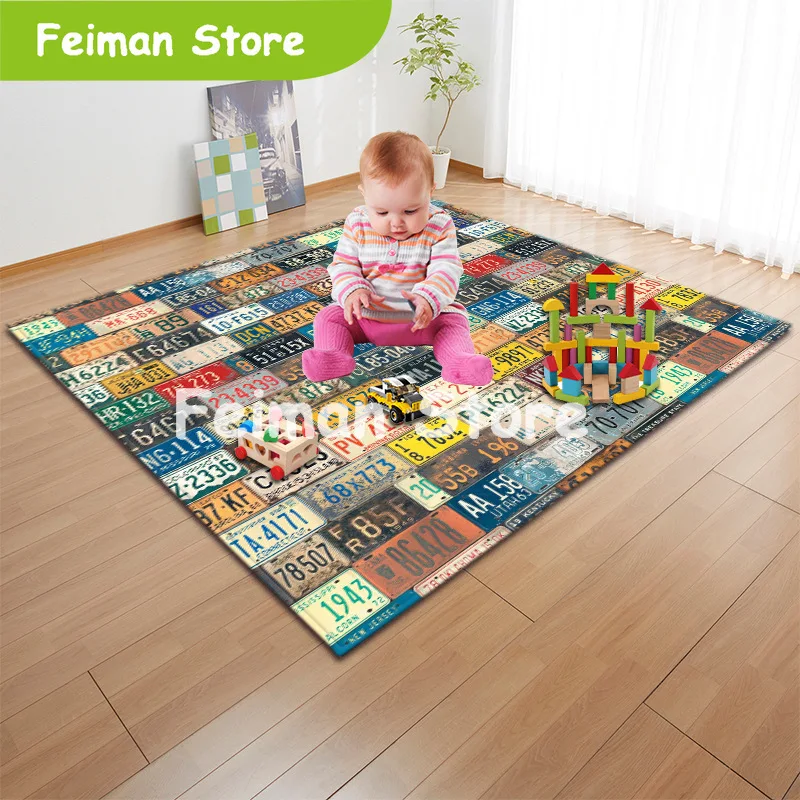 

Cartoon Digital Lion Carpets And Rugs For The Living Room Children's Carpet In The Nursery Large Anti-slip Soft Bedroom rug Mat