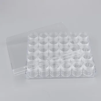 

Kesoto 30 Grids 7G Mini Empty Nail Art Tips Powder Eye Shadow Grafts Bottles Storage Case Box