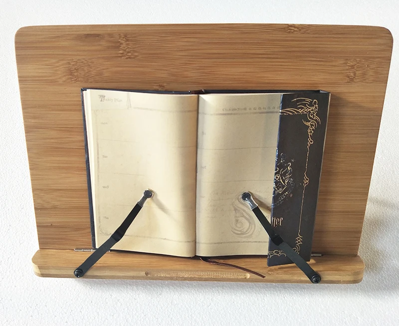 

34*24cm Bamboo Book Stand Reading bamboo Large Medium Small rack zitie rack bookend reading photo frame; Book Stand Copy Holder