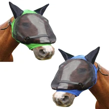 Маска лошади воздухопроницаемая удобная маска лошади Лето противомоскитная эквестриановая Экипировка лошадь наушники лошадь Prote