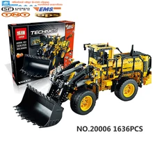 New LEPIN 20006 technic series 1636pcs Volvo L350F wheel loader Model Building Minifigure Blocks Bricks Compatible Legeod 42030