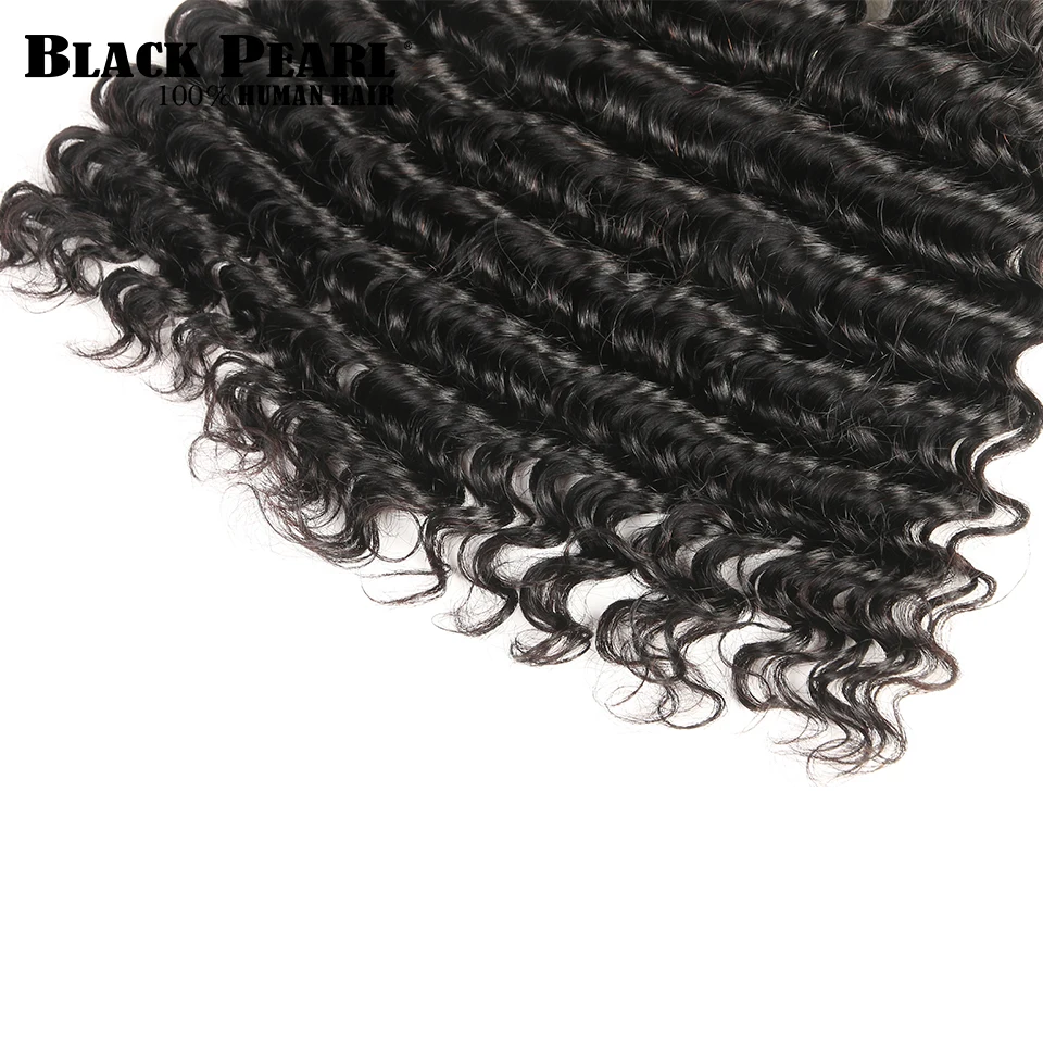 Black Pearl Deep Wave Brazilian Hair 3 Bundles Hair Weave Brazilian Human Hair Exensions Pre-Colored Non-remy Hair Black Pearl Deep Wave Brazilian Hair 3 Bundles Hair Weave Brazilian Human Hair Exensions Pre-Colored Non-remy Hair