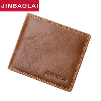 

Hight Quality Cow Leather Male Wallet Brand Vintage Double Suture Design Bifold Wallets For Men Gift Carteira Masculina Wallets