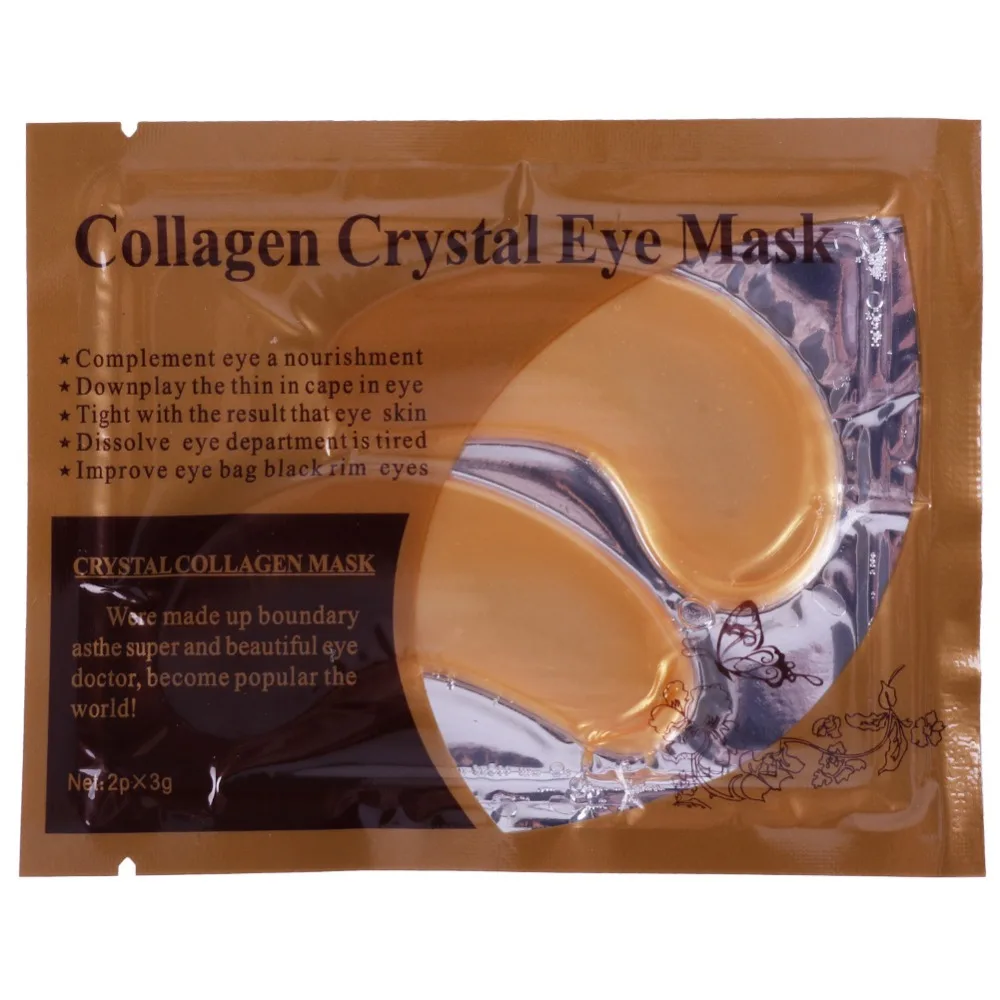 

LANBENA 5 Pair=5 Bag Gold Collagen Eye Mask Eye Patches Dark Circle Puffiness Anti-Aging Wrinkle Firming Skin Care #267128