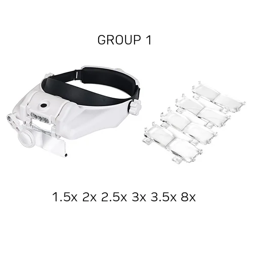 USB Rechargeable LED Lighting Lamp Head Loupe Jeweler Headband Magnifier Eye Glasses Optical Tool Repair Reading Magnifier Group 1