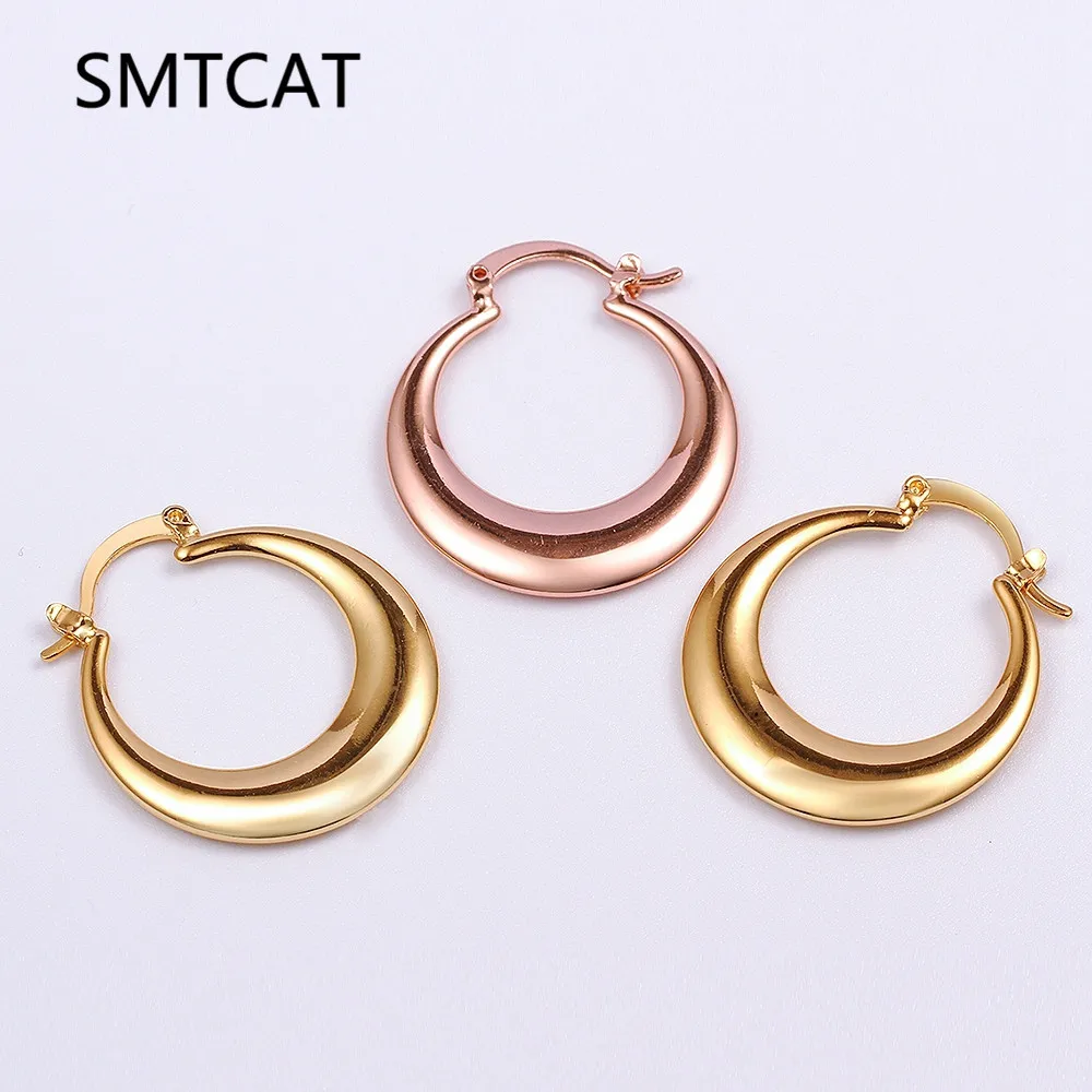Женские серьги кольца SMTCAT роскошные с полумесяцем и Луной золотого/розового