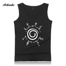 Aikooki Uzumaki Naruto жилет Наруто Для мужчин Для женщин Повседневное хлопковая майка, топ в стиле «хип-хоп» лето для мальчиков и девочек, Популярная мода жилет топы с принтом