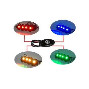 

Waterproof RGB Color 4LED Under Car Chassis Underbody Atmosphere Light Neon Lamp #SMT0409