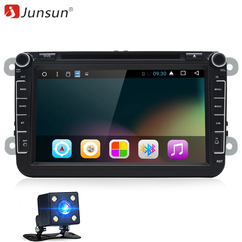 Junsun 8&quot Android 2 DIN dvd плеер автомобиля 1024*600 для VW/Volkswagen/POLO/Passat/Гольф /Touran Bluetooth WI FI 3 г 4