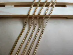 Браслет ожерелье материал DIY стали цепи аксессуары ювелирные части цепи латунь/3*2.5*3 мм Венеция SMB1058