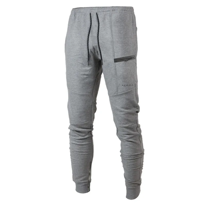 Весенние мужские повседневные брюки для пробежек, фитнеса, мужской спортивный костюм, штаны, обтягивающие спортивные штаны, спортивные штаны - Цвет: Gray