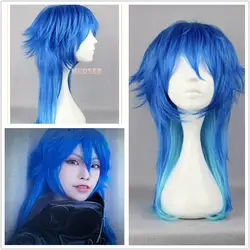 Японский игровой драматический мужской парик seragaki aoba cossplay DMMd seragaki aoba для ролевых игр синий градиент волос парик костюмы