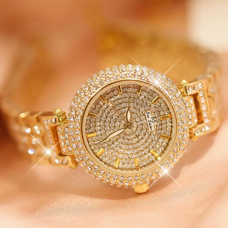 SERYNOW Watches for Women Gold Watch with Diamonds Designer Luxury Ladies Wrist Watches Small