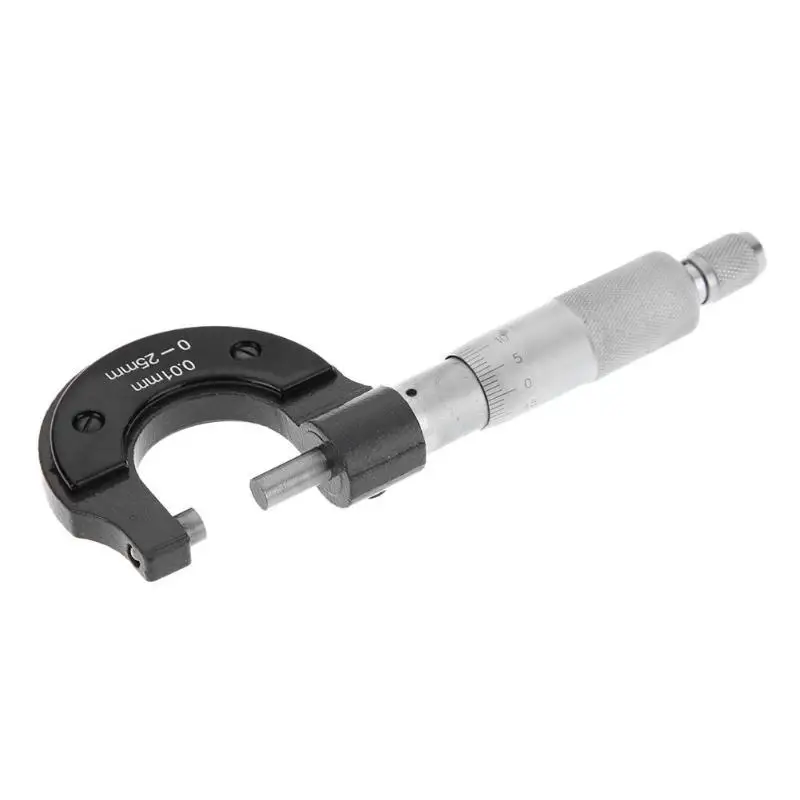 Переносной 0-25 мм/0,01 мм внешний микрометр Калибр для точного измерения штангенциркуль, измерительные инструменты из углеродистой стали