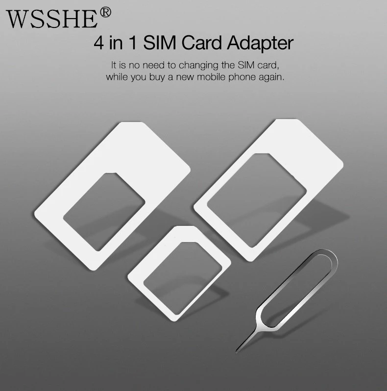 Комплект для смартфона с адаптером Nano Micro SIM Sim карта иглой Samsung 9 iPhone 7plus HUAWEI Xiaomi redmi