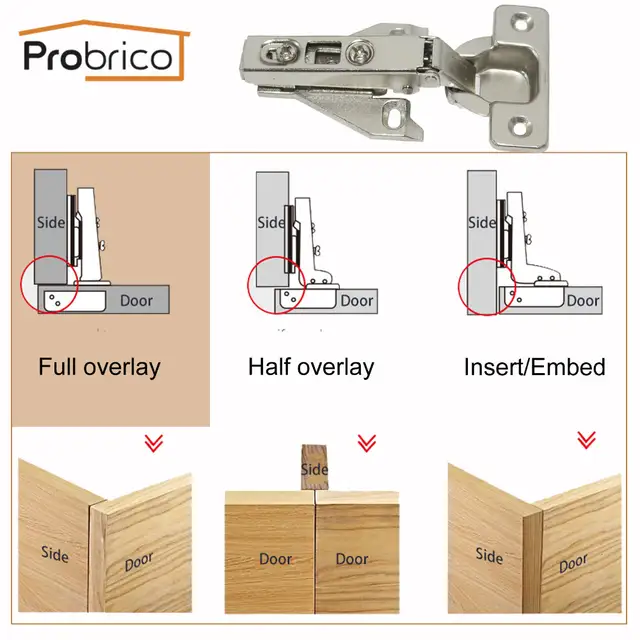 Probrico 1 Pcs Face Frame Kitchen Cabinet Hinges Iron Chhs09ga