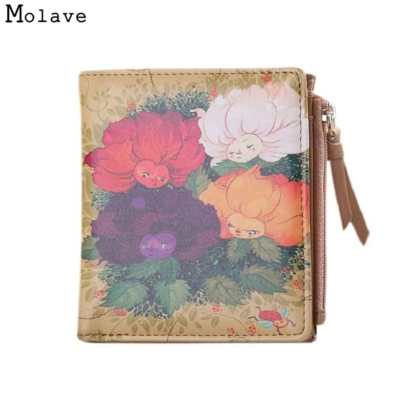 

Naivety Short Wallet New Women Vintage Flowers Prints Purse Clutch Monedero 28S783 drop shipping