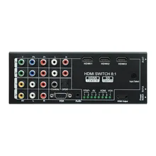 New Multi-Functional HDMI Switch Splitter Converter HDMI Audio Extractor with 8 Inputs to 1 HDMI Output with Optical / Coaxial