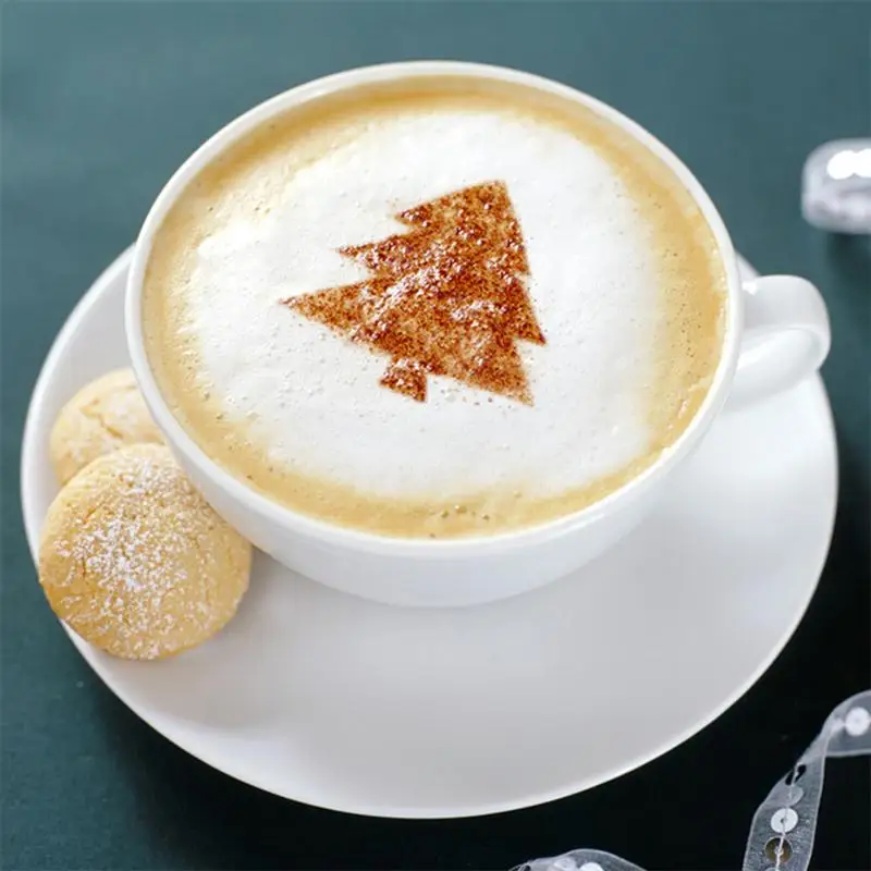 16 шт./компл. высокое качество Пластик Cafe пены спрей шаблон трафареты бариста
