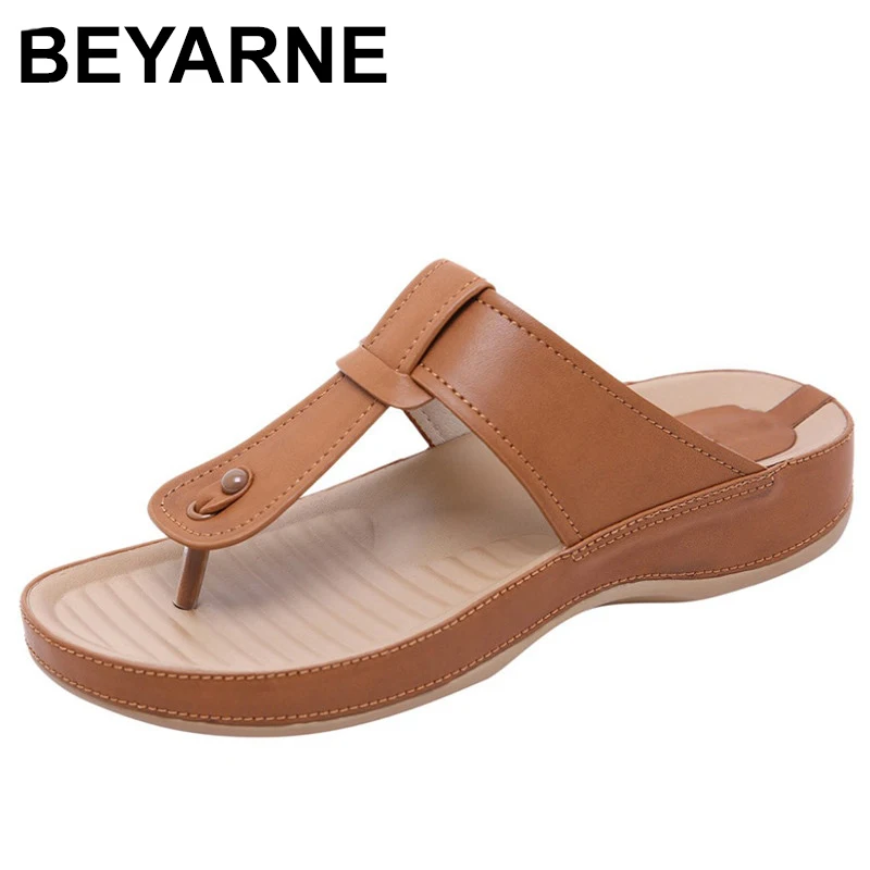 BEYARNE2019 новые пляжные туфли сандалии удобные на толстой подошве большой размер 36 42