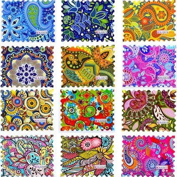 1 Sheet Fashion Colorful Full Cover DIY Watermark Sticker Nail Art Water Transfer Decals For DIY Nail Decor