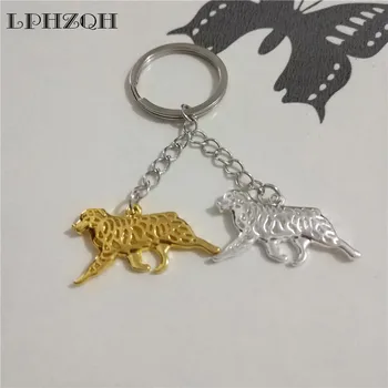 

LPHZQH Fashion Boho Dog Australian Shepherd Car Key Chain Women Handbag Pendant Charm Accessories Key Ring Jewelery Steampunk