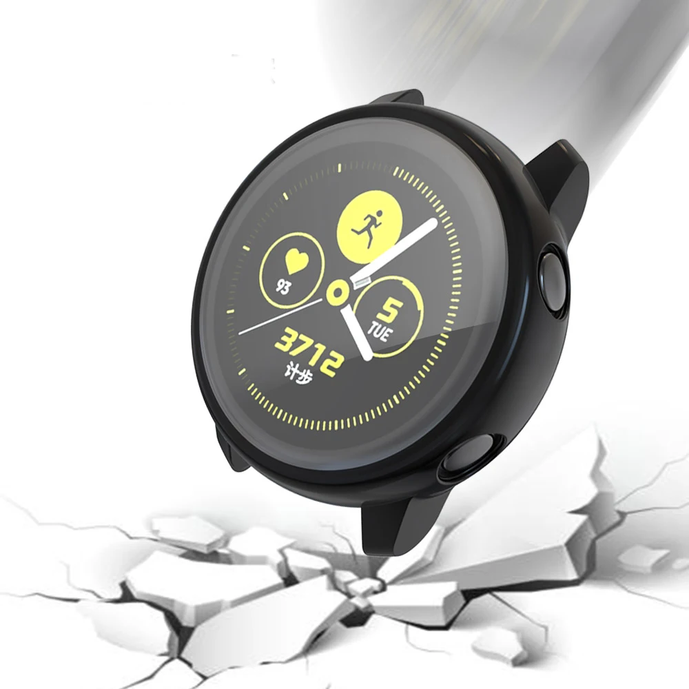 Чехол для galaxy watch Active для samsung galaxy watch active, чехол, бампер, защита экрана, полное покрытие, Силиконовая защита