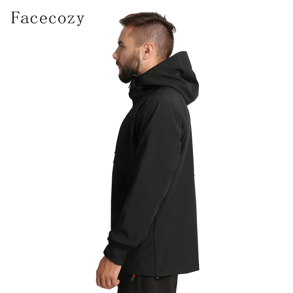 Мужская Флисовая Куртка Facecozy водонепроницаемая дышащая с капюшоном|fleece