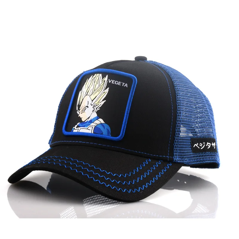 

New Brand VEGETA Capsule Corp Dragon Ball Snapback Cotton Baseball Cap Men Women Hip Hop Dad Mesh Hat Trucker Hat Dropshipping