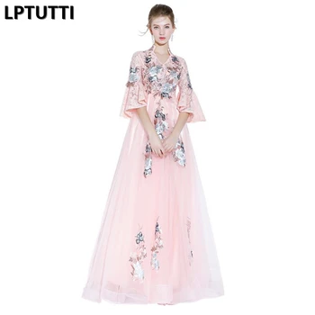 

LPTUTTI Embroidery New For Women Elegant Date Ceremony Party Prom Gown Formal Gala Events Luxury Long Evening Dresses