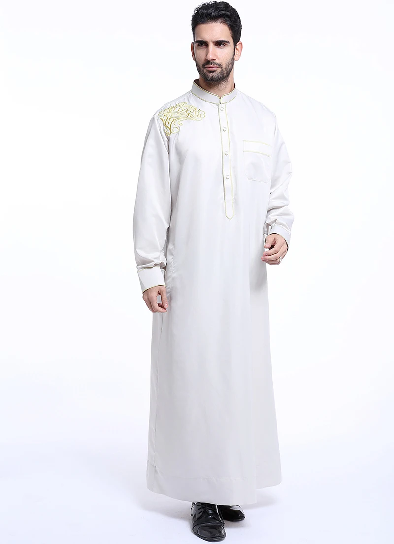 Арабские мусульманская одежда для Для мужчин Thobe Арабский исламский Abayas платье индийский Для мужчин S Кафтан одеяние Для Мужчин xxl, xxxl