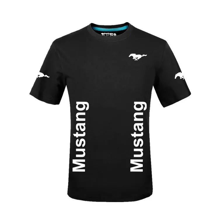 Однотонная футболка Mustang с коротким рукавом для мужчин и женщин Новинка лета 2019