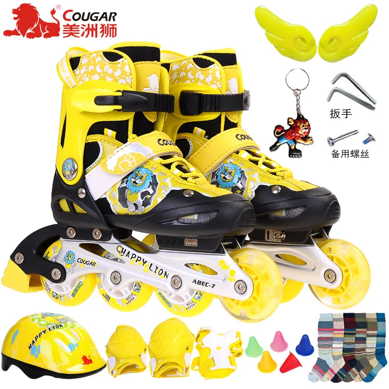 Puma skatse child skating shoes set adjustable inline roller skates