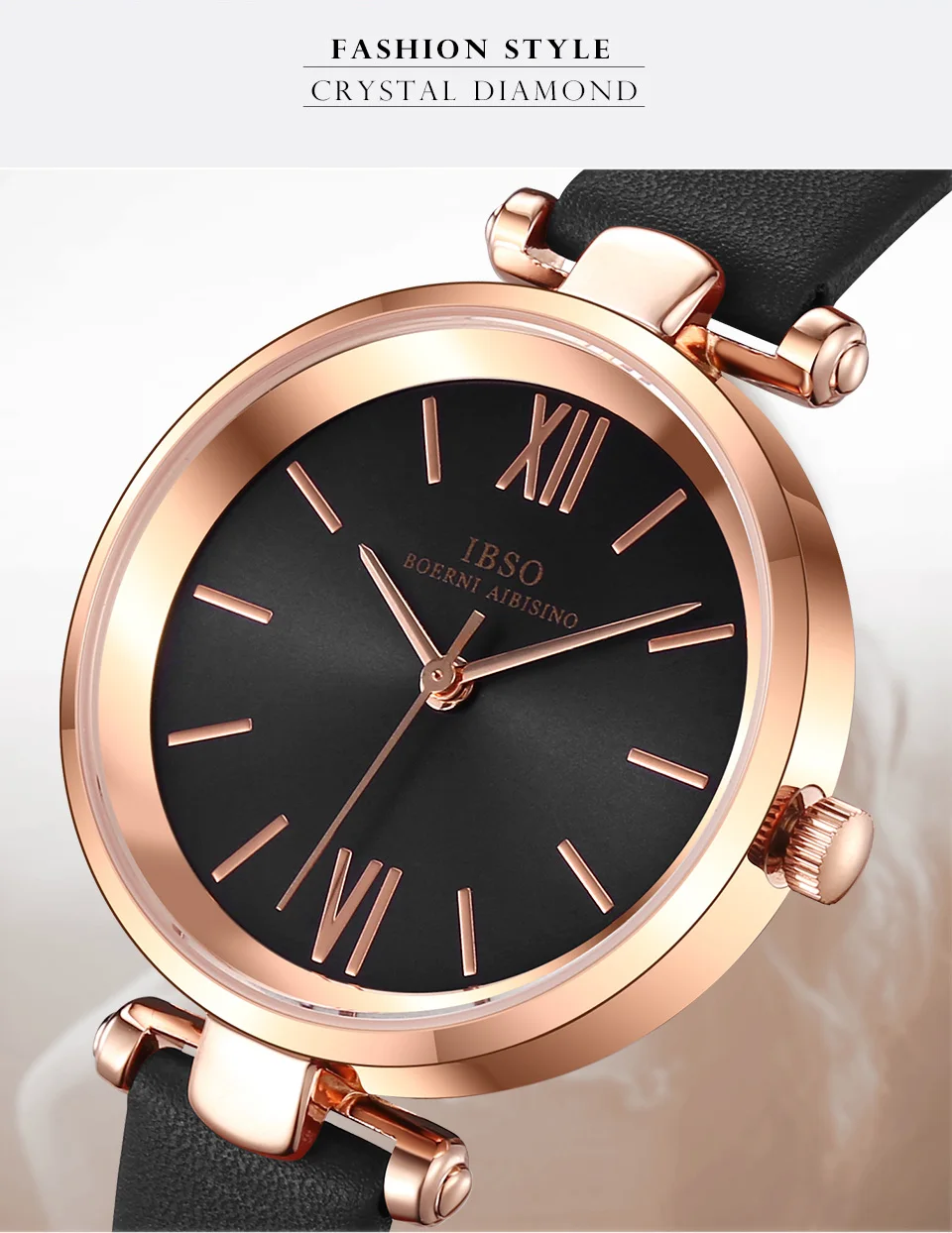 IBSO 8 мм ультра-тонкие женские часы роскошные розовые женские наручные часы модные Montre Femme кварцевые часы Relogio Feminino