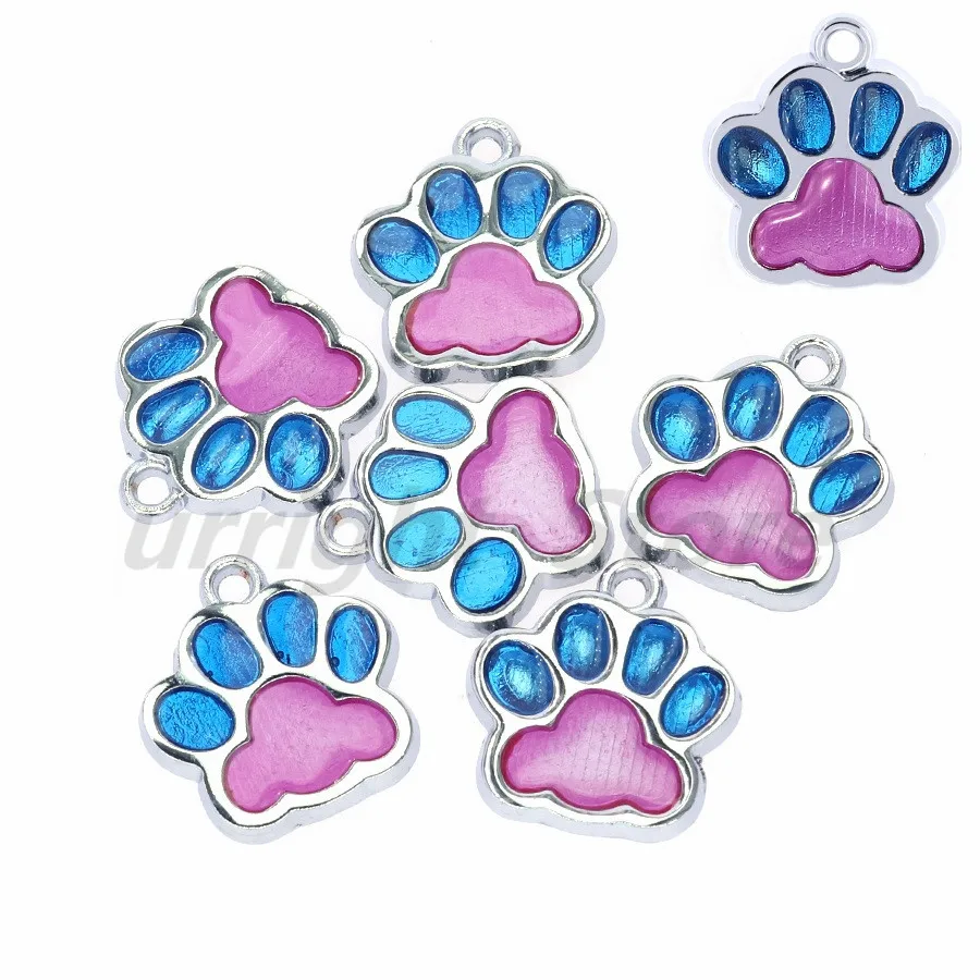 10 шт. эмаль Bling Cat Dog/Bear отпечаток лапы висячий Шарм подходит вращающийся Омар застежка брелок кольца для ключей сумка Ювелирные изделия HC503 - Окраска металла: 3