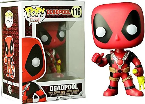 Эксклюзивный официальный Funko pop Marvel: фильма Дэдпул Рубашки с резиновые курица