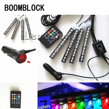 

BOOMBLOCK Car Colors LED Light Music Control For Opel Astra H G J Volvo S60 V70 XC90 Citroen C5 C4 C3 Subaru Forester Accessorie